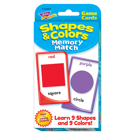 TREND ENTERPRISES Shapes and Colors Memory Match Challenge Cards, PK6 T24007